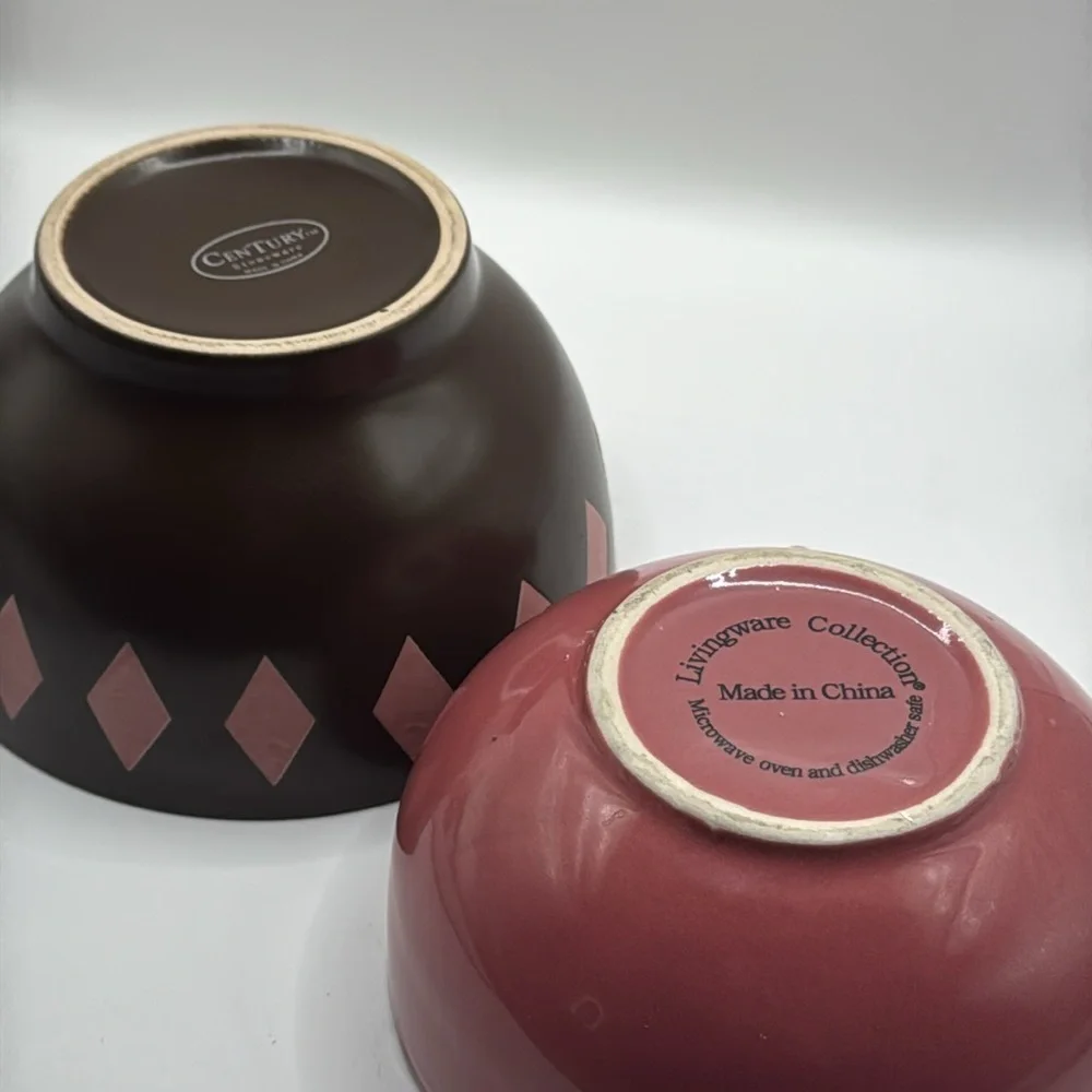 Vintage living ware funny face bowl set